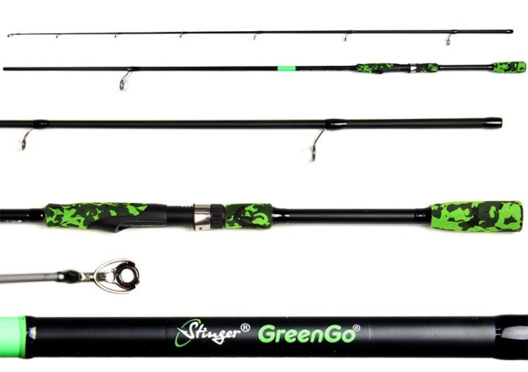 Спиннинг для летней рыбалки Stinger GreenGo 702M 2,10m 10-30gr