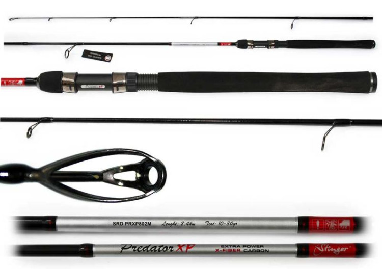 Спиннинг для летней рыбалки Stinger Predator NS 802M 2.44m (10-30гр.)