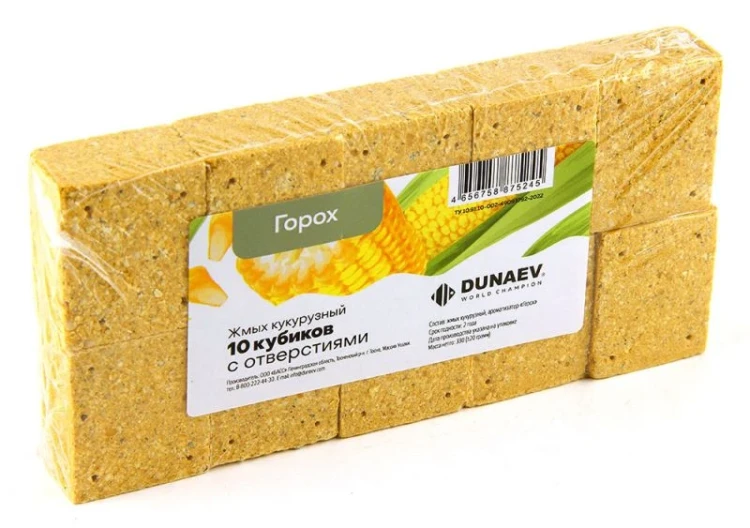 Жмых DUNAEV кукурузный Горох 300г