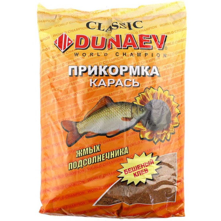 Прикормка DUNAEV КЛАССИКА 0,9кг Карась Жмых Подсолнечника