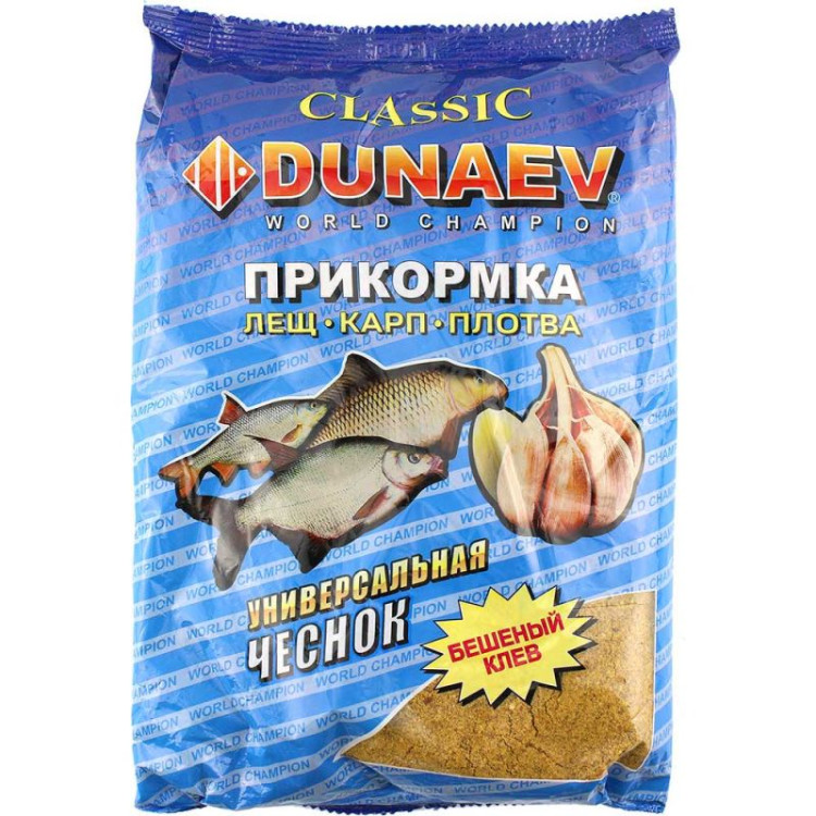 Прикормка DUNAEV КЛАССИКА 0,9кг Универсальная Чеснок